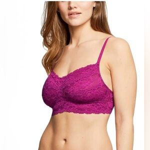 NWT Montelle 34 B/C Lace Bralette in Deep Pink Purple